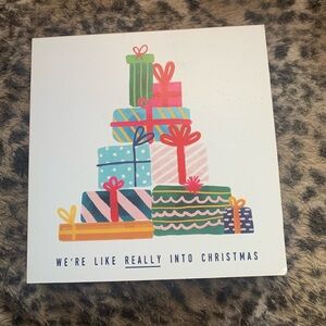 ⭐️We’re Like Really Into Christmas Wooden Word Block Decoration 8x8 🎄